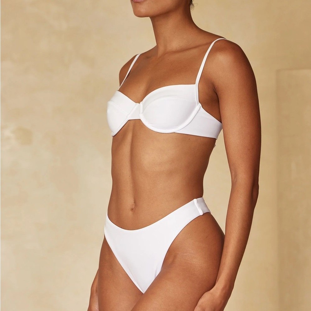 L White Bikini Bottom